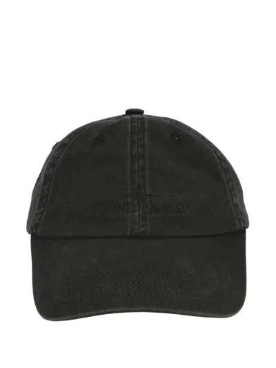 Stone Island Men's Baseball Cap In Black