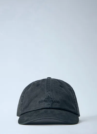 Stone Island Embroidered-logo Six-panel Baseball Cap In Blue