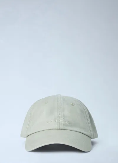 Stone Island Logo-embroidered Baseball Cap In Blue