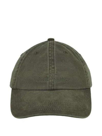 Stone Island Baseball Cap In Green