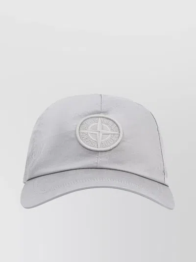 Stone Island Baseball Cap In Nylon Mesh Fabric In Grey