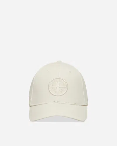Stone Island Baseball Cap Ivory In White