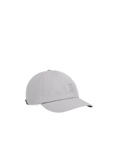 Stone Island Baseball Cap With Compass Patch In Gray