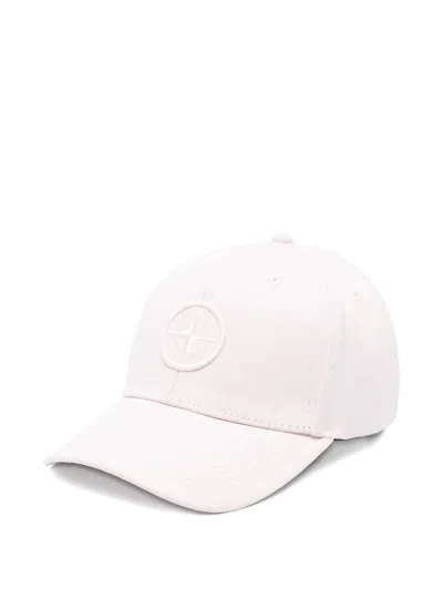 Stone Island Kids' Baseball Cap With Logo In White