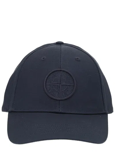 Stone Island Baseball Hat With Logo In Black