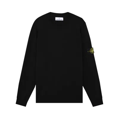 Pre-owned Stone Island Basic Crew Neck Sweatshirt 'black' | Men's Size M