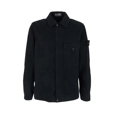 Pre-owned Stone Island Basic Shirt Coat 'black' | Men's Size M