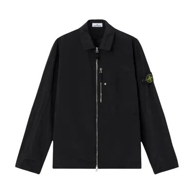 Pre-owned Stone Island Basic Shirt Coat 'black' | Men's Size Xl