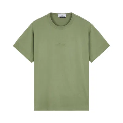 Pre-owned Stone Island Basic T-shirt 'sage' In Green