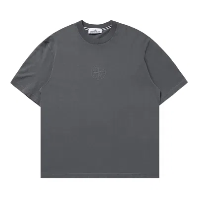 Pre-owned Stone Island Basic T-shirt 'blue Grey' | Men's Size L