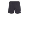 Stone Island Slim Fit Swim Trunks With Compass Patch In Noir
