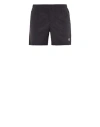 Stone Island Slim Fit Swim Trunks With Compass Patch In Black