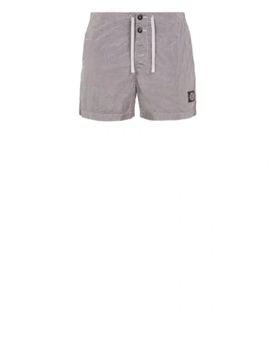 Stone Island Beach Shorts Grey Polyamide In Gray