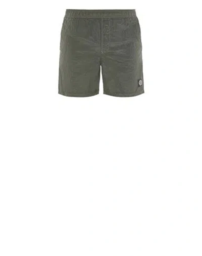 Stone Island Beach Shorts Green Polyamide In Vert