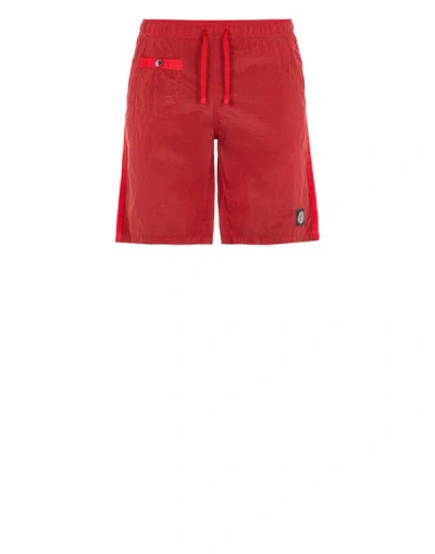 Stone Island Beach Shorts Red Polyamide