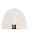 Stone Island Compass-patch Beanie Hat In Neutrals