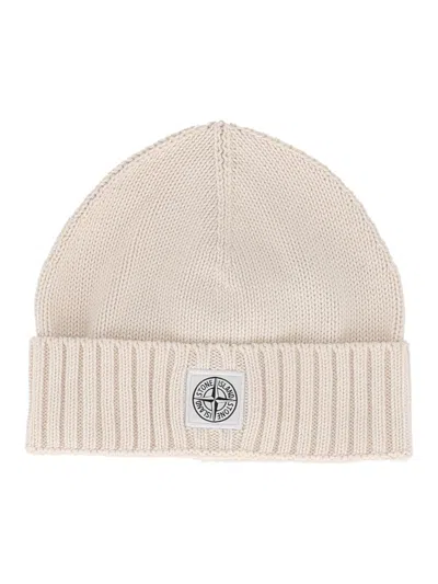 Stone Island Kids' Beanie In Gray