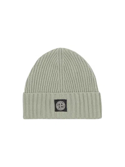 Stone Island Kids' Beanie In Green