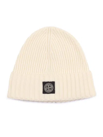 Stone Island Kids'  Beanie In Transparent