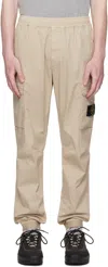Stone Island Beige 3100031 Tela Paracadute Cargo Pants In Brown
