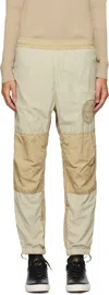 Stone Island Beige Brushed Nylon Sweatpants In V0097 Plaster