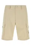 Stone Island Beige Cotton Bermuda Shorts