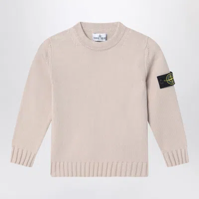 Stone Island Kids' Beige Cotton Blend Jumper In Print