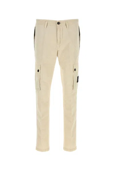Stone Island Beige Cotton Cargo Pant
