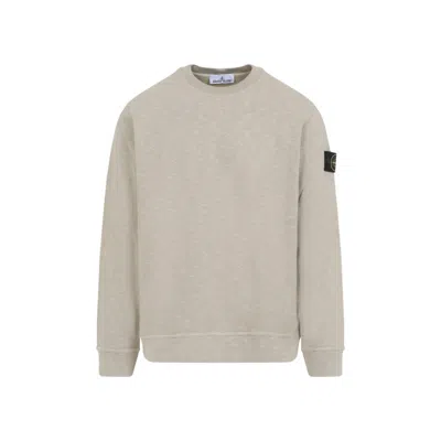 STONE ISLAND BEIGE COTTON SWEATSHIRT