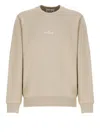 Stone Island Mens Desert Graphic-print Crewneck Cotton-jersey Sweatshirt In Neutral