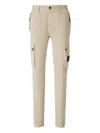 Stone Island Twill Tapered Trousers In White