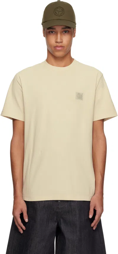 Stone Island Beige Crepe Cotton Jersey Ghost T-shirt