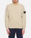 Stone Island Classic Fit Crew Neck Sweater With Distinctive Badge In Nude