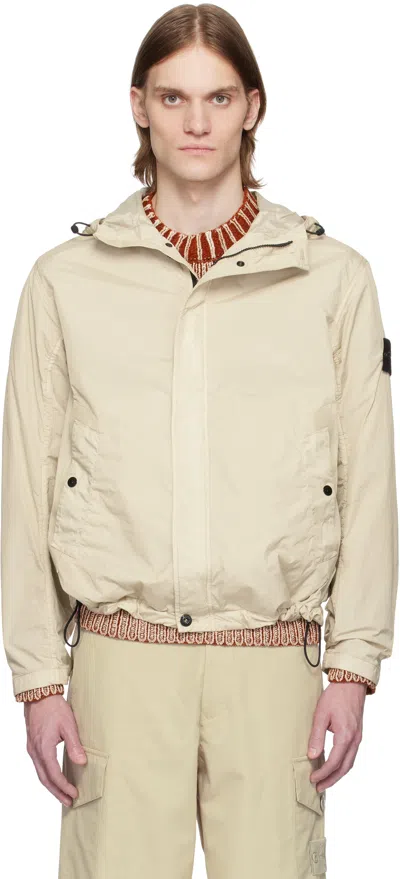 Stone Island Beige Crinkle Reps R-ny Jacket In V0095 Sand
