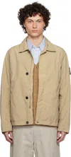 Stone Island Beige Light Compact Touch Poly-tc Jacket In V0094 Biscuit