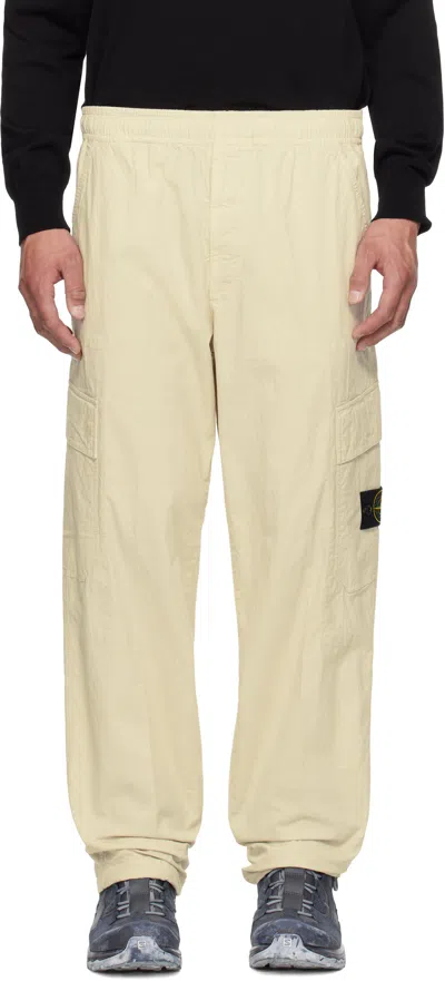 Stone Island Beige Mil-spec Stretch Ripstop Cargo Pants In V0095 Sand