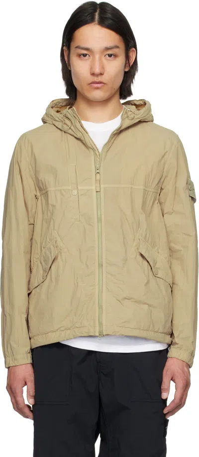Stone Island Beige Nylon Smerigliato Ghost Jacket In V0090 Beige