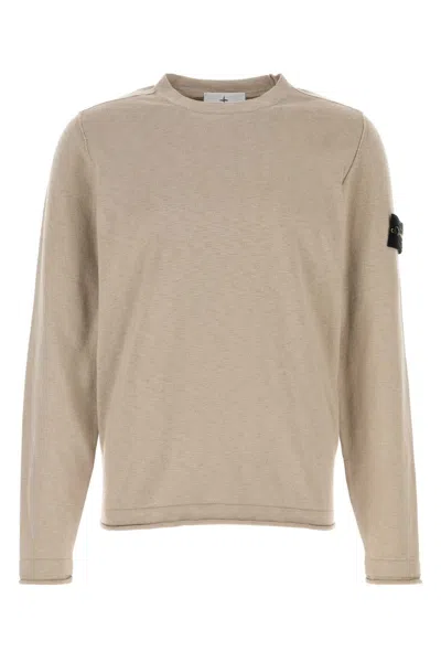 Stone Island Cappuccino Cotton Blend Sweater In Neutral