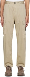 STONE ISLAND BEIGE PATCH CARGO PANTS