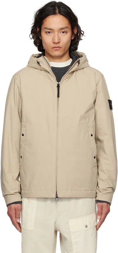 Stone Island Beige Soft Shell-r E.dye Jacket In V009a Desert
