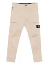Stone Island Beige Straight Leg Trousers In Neutral