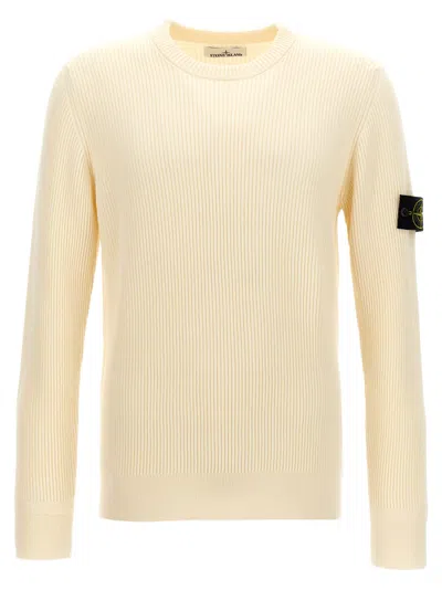 STONE ISLAND BEIGE WOOL KNITTED SWEATER