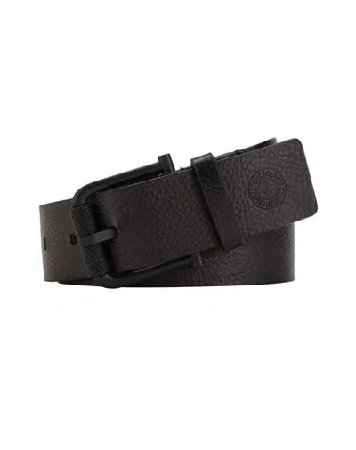 Stone Island Ceinture Noir Vachette