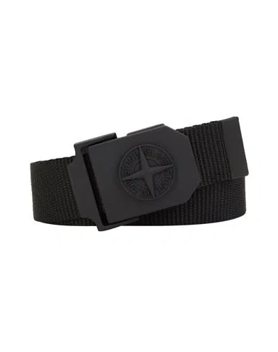 STONE ISLAND STONE ISLAND BELT BLACK POLYESTER, POLYAMIDE