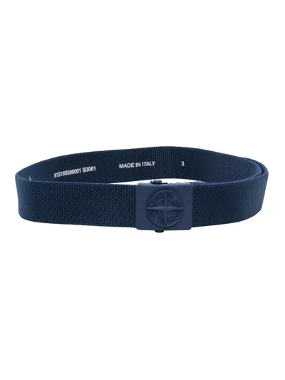 Stone Island Kids' Belt In Blue