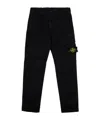 Stone Island Compass-badge Tapered Trousers In Black