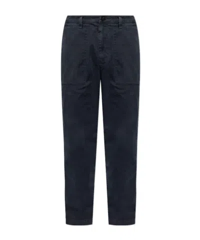 Stone Island Belt-loop Casual Pants In Blue