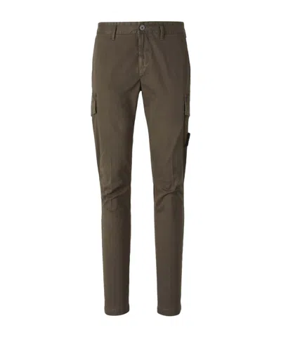Stone Island Belt-loop Casual Pants In Brown