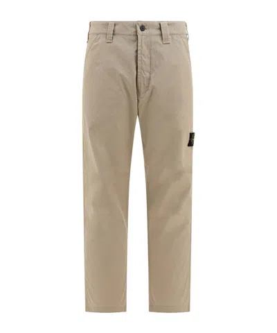 Stone Island Belt-loop Casual Pants In Nude