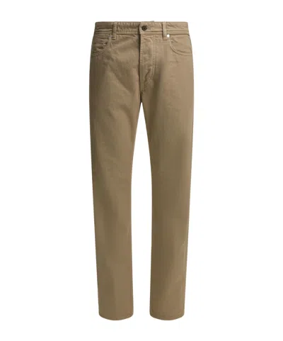 Stone Island Belt Loop Jeans In Brown